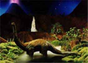 Dinosaurs swimming